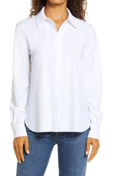 Shop Lyssé Connie Slim Fit Button-up Shirt In White