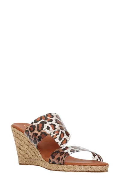 Shop Andre Assous Anfisa Espadrille Wedge In Leopard Fabric