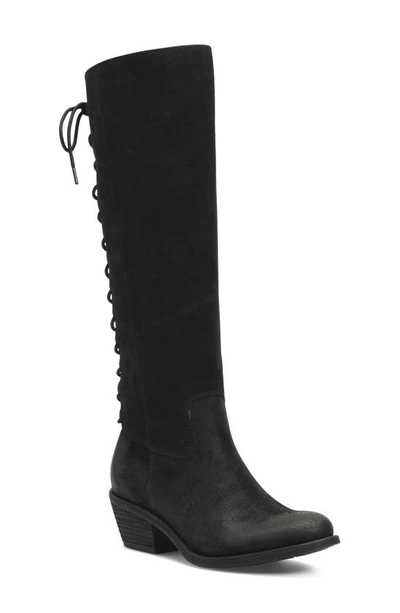 Shop Söfft Sharnell Water Resistant Knee High Boot In Black Suede