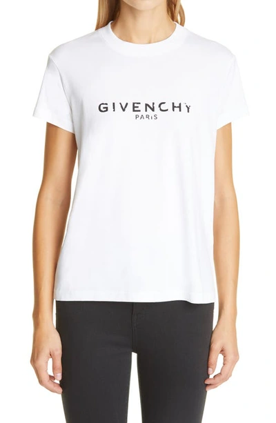 Shop Givenchy Logo Graphic Cotton Tee In White
