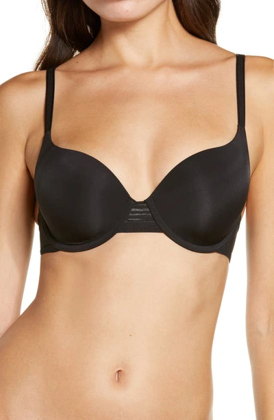 Shop Le Mystere Second Skin Back Smoother Underwire T-shirt Bra In Black