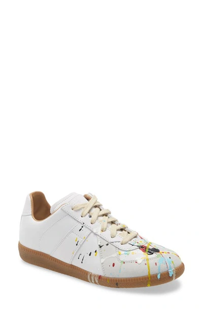 Shop Maison Margiela Replica Paint Splatter Sneaker In White/ Multicolor