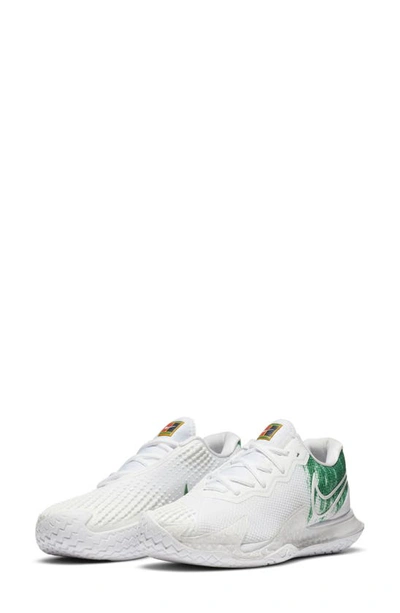 Shop Nike Court Air Zoom Vapor Cage 4 Tennis Shoe In White/clover/white