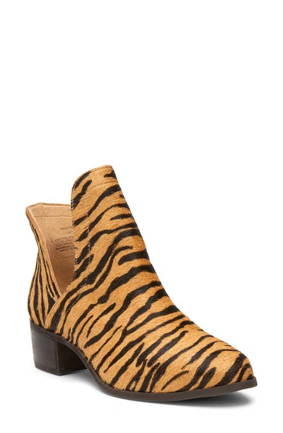 Shop Matisse Pronto Split Shaft Bootie In Tiger Print Calf Hair