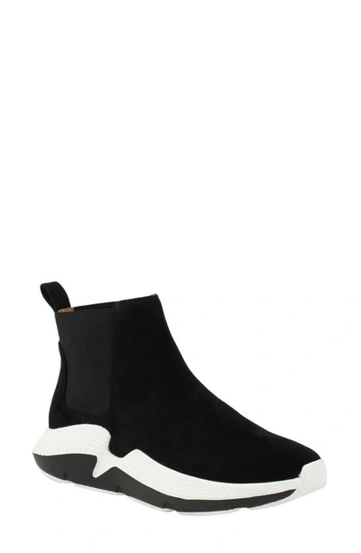 Shop L'amour Des Pieds Haddy Bootie In Black Suede Leather