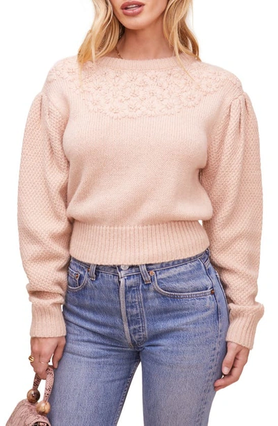 Shop Astr Samantha Sweater In Dusty Pink