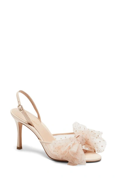 Shop Kate Spade Bridal Sparkle Slingback Sandal In Rose Bud Fabric