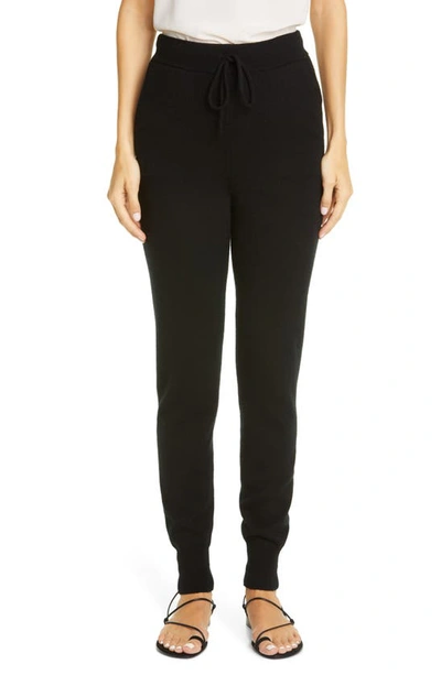 Shop Loulou Studio Maddalena Cashmere Joggers In Black