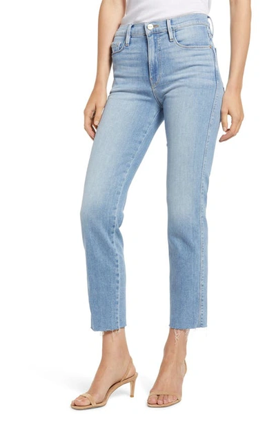 Shop Frame Le Sylvie High Waist Raw Hem Crop Jeans In Overturn