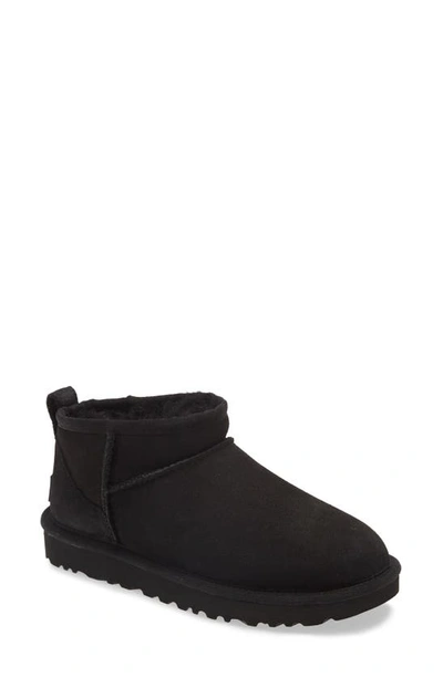 Shop Ugg Ultra Mini Classic Boot In Black Suede