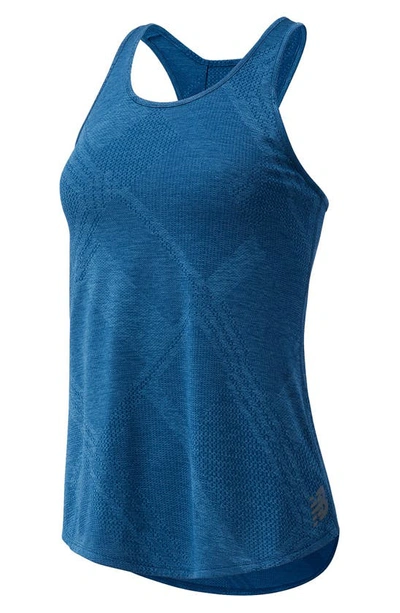 Shop New Balance Q Speed Fuel Jacquard Tank In Rogue Wave Heather
