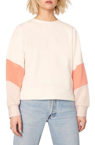 Shop Cupcakes And Cashmere Alisha Colorblock Sweatshirt In Soft Beige