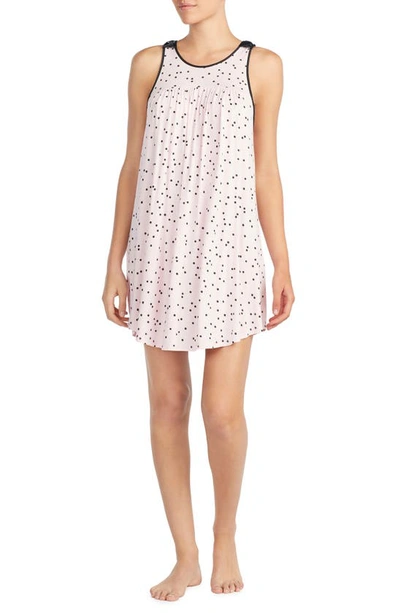 Shop Kate Spade Jersey Chemise In Scattered Dot Pink