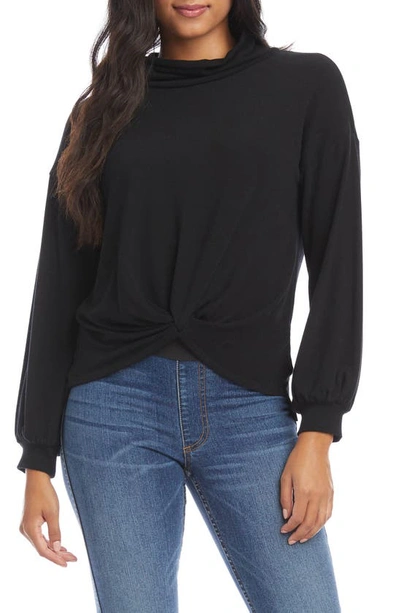 Shop Karen Kane Twist Front Sweater In Black