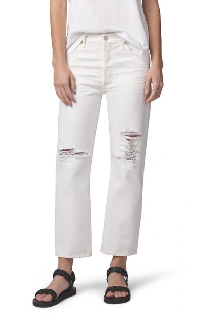 Shop Citizens Of Humanity Emery High Waist Relaxed Crop Jeans In Moonstone