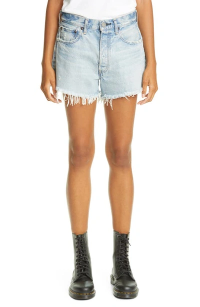 Shop Moussy Vintage Mv Mathews Denim Shorts In Light Blue