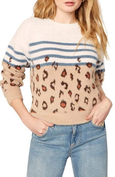 Shop Cupcakes And Cashmere Cyndi Mixed Print Sweater In Marshmallow