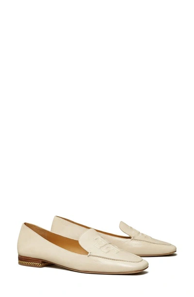 Shop Tory Burch Ruby Quilted Logo Loafer In Rice Paper