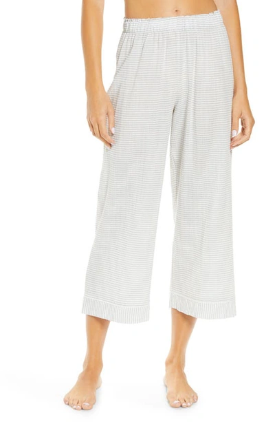 Shop Eberjey Nautico Stripe Pajama Pants In Skye Blue/ Cloud