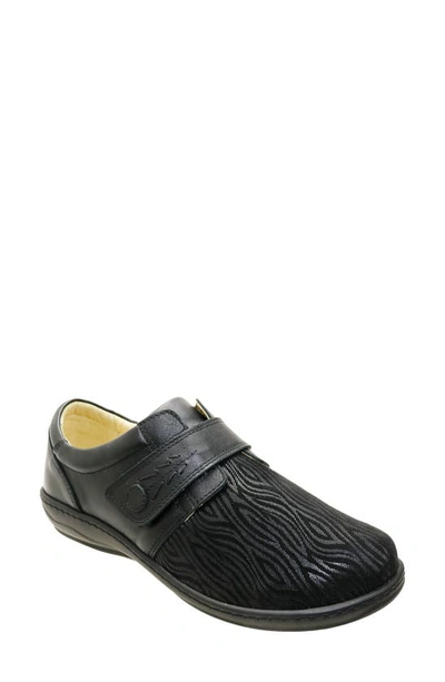 Shop David Tate Evita Slip-on In Black Stardust Leather