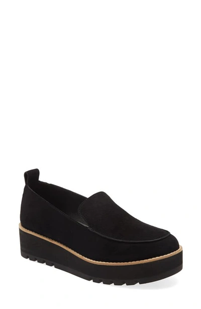 Shop Eileen Fisher Ells Platform Loafer In Black Suede