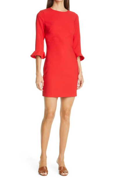 Shop Likely Bedford Ruffle Cuff Sheath Dress In Red