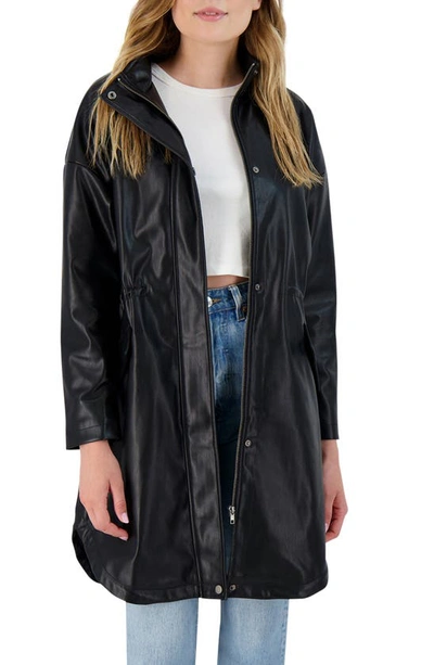 Shop Bb Dakota No Mo Faux-mo Faux Leather Jacket In Black