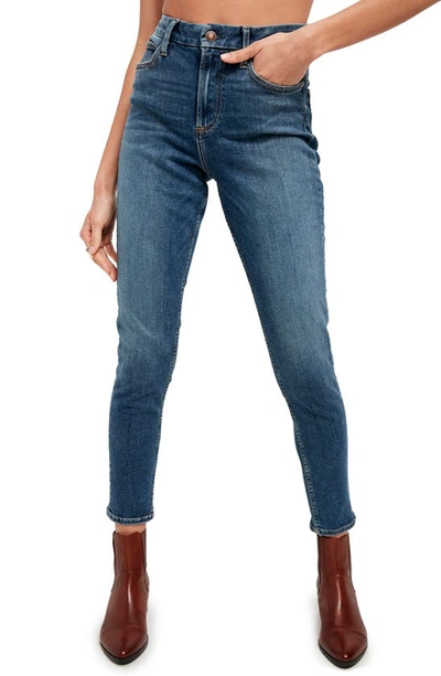 Shop Free People We The Free Montana Skinny Jeans In Lake Blue