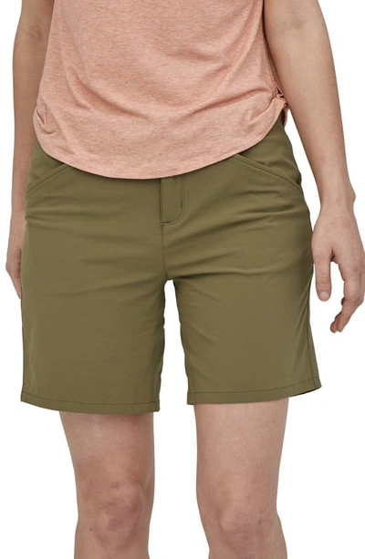 Shop Patagonia Quandary 7-inch Shorts In Fatigue Green