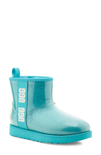 Shop Ugg (r) Classic Mini Waterproof Clear Boot In Clear Water