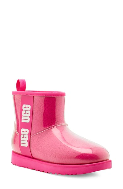 Shop Ugg (r) Classic Mini Waterproof Clear Boot In Rock Rose