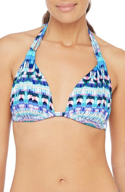 Shop La Blanca Global Jive Halter Bikini Top In Pool