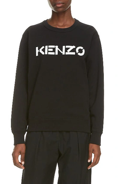 Shop Kenzo Classic Logo Sweatshirt In Black