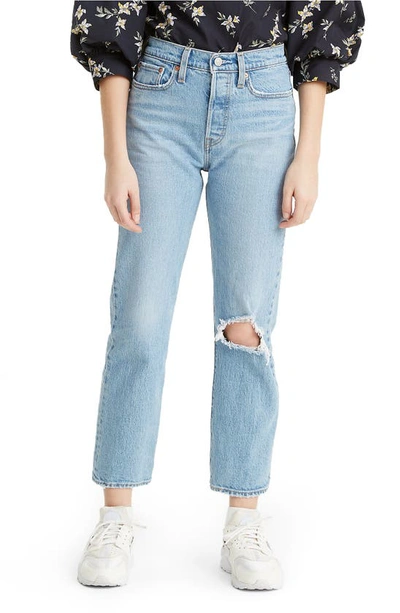Shop Levi's Wedgie Ripped High Waist Jeans In Tango Fray