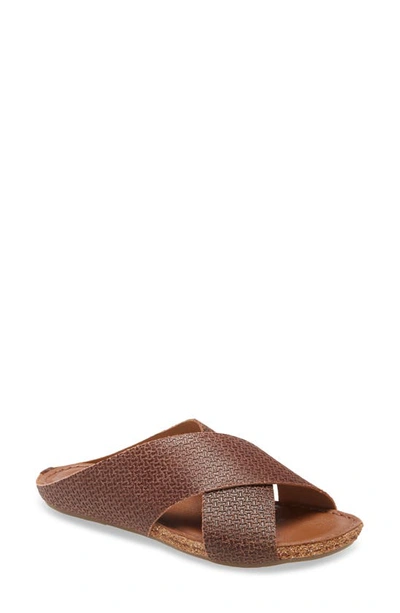 Shop Klub Nico Gricia Slide Sandal In Brown Leather