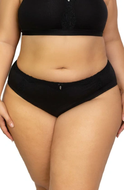 Shop Curvy Couture Luxe Hipster Briefs In Black