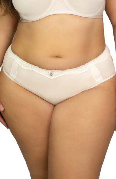 Shop Curvy Couture Luxe Hipster Briefs In Natural