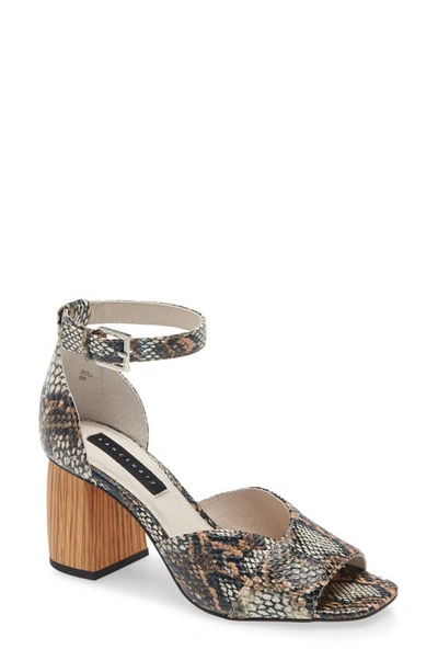 Shop Sanctuary Ankle Strap Sandal In Natural Multi Leather