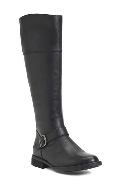 Shop Born Braydon Knee High Boot In Black Leather