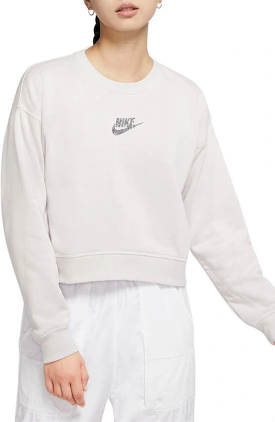 Shop Nike Sportswear Crewneck Sweatshirt In Platinum Tint/ Multi Color