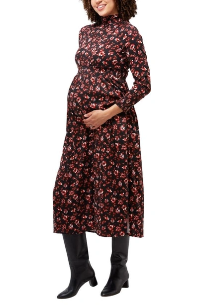 Shop Nom Maternity Victoria Floral Long Sleeve Maternity Dress