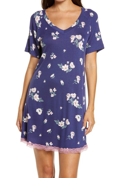 Shop Honeydew Intimates All American Sleep Shirt In Indigo Floral