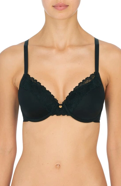 Shop Natori Hidden Glamour Contour Underwire Bra In Black