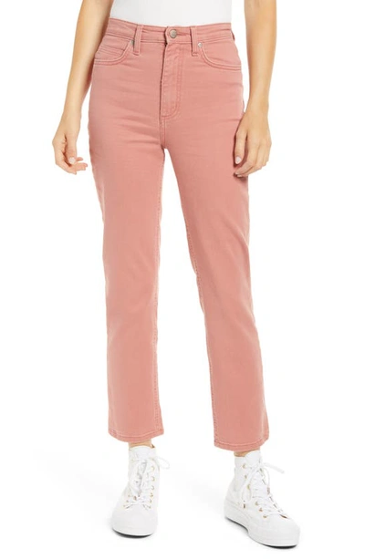 Shop Lee High Waist Ankle Straight Leg Jeans In Canyon Rose
