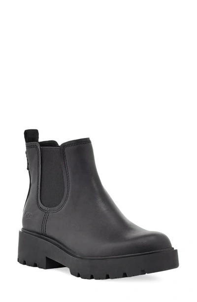 Shop Ugg Markstrum Waterproof Chelsea Boot In Black Leather