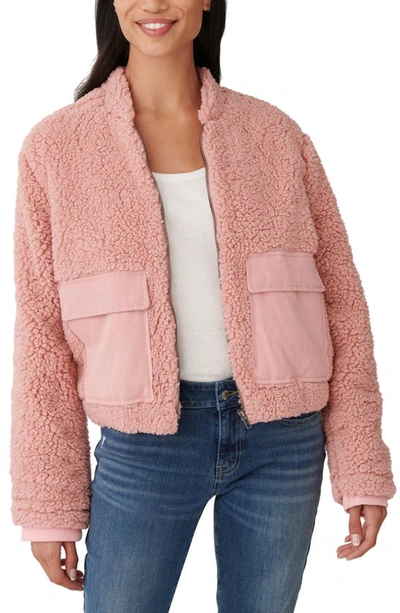 Shop Lucky Brand Utility Teddy Coat In Rose Tan