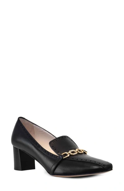 Shop Amalfi By Rangoni Serge Chain Loafer Pump In Black Leather