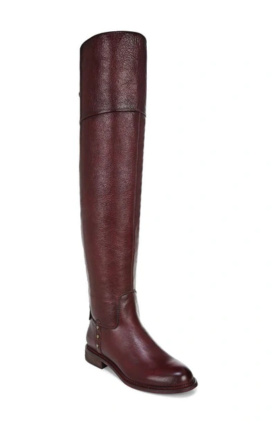 Shop Franco Sarto Haleen Over The Knee Boot In Burgundy Leather