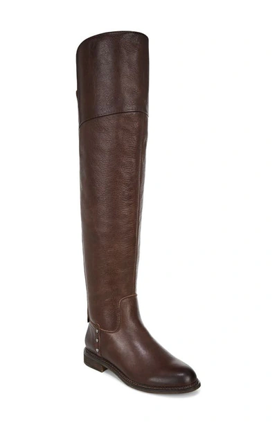 Shop Franco Sarto Haleen Over The Knee Boot In Brown Leather