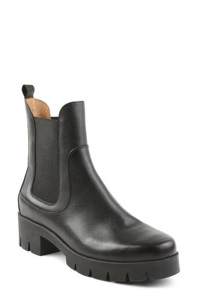 Shop Andre Assous Macey Chelsea Boot In Black Leather
